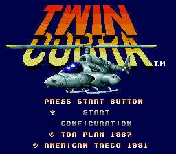 Twin Cobra (USA) Title Screen